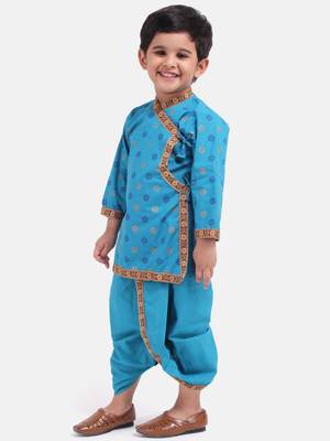 Green Cotton Dhoti Kurta Krishna Kanhaiya Suit Dressfor Baby Boy 2