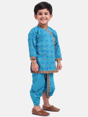 Green Cotton Dhoti Kurta Krishna Kanhaiya Suit Dressfor Baby Boy 3