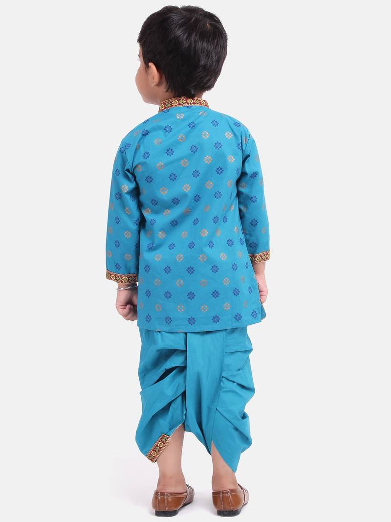 Green Cotton Dhoti Kurta Krishna Kanhaiya Suit Dressfor Baby Boy