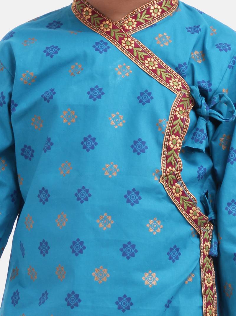 Green Cotton Dhoti Kurta Krishna Kanhaiya Suit Dressfor Baby Boy