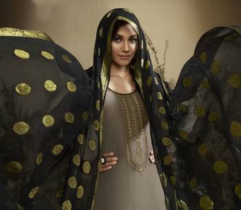 Cream Embroidered Cotton Silk Salwar 2