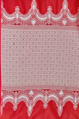 Cream woven banarasi saree with blouse 4
