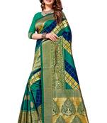 Multicolor woven banarasi saree with blouse