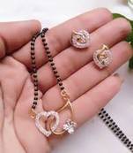 White diamond mangalsutra