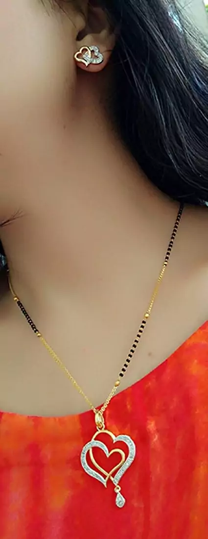 White diamond mangalsutra