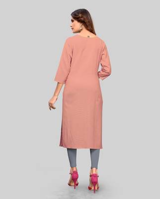 Peach embroidered rayon ethnic-kurtis 2