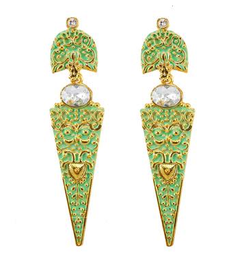 Green Earrings 1
