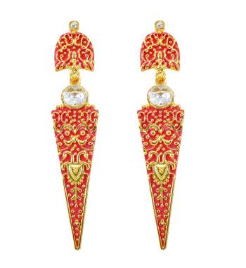 Maroon Earrings 1