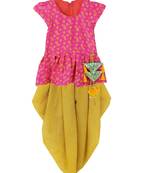Rani Girls's indowestern dhOTI suit,indo western dress,Peplum top dhoti
