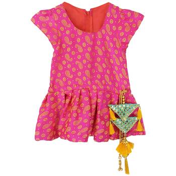 Rani Girls's indowestern dhOTI suit,indo western dress,Peplum top dhoti 3