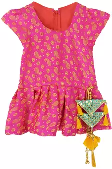 Rani Girls's indowestern dhOTI suit,indo western dress,Peplum top dhoti