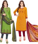 Multicolor printed crepe salwar