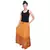 Yellow Brown Bandhej Cotton Long Skirt