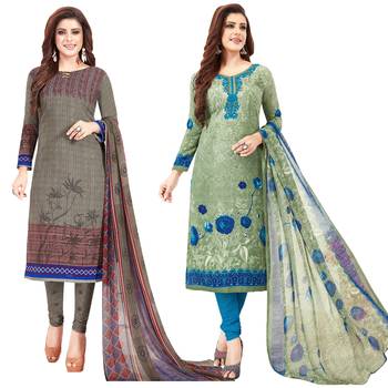 Multicolor printed crepe salwar 1