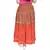 Brown Orange Cotton Bandhej Long Skirt