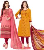Multicolor printed crepe salwar