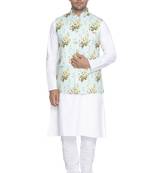 White Plain Cotton Kurta-Pajama