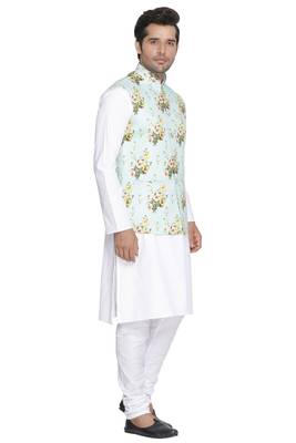 White Plain Cotton Kurta-Pajama 2