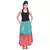 Green Orange Bandhej Cotton Long Skirt