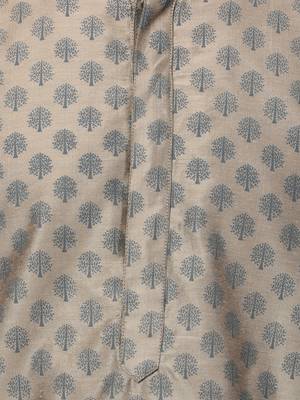 Brown Plain Cotton Silk Kurta Pajama 3
