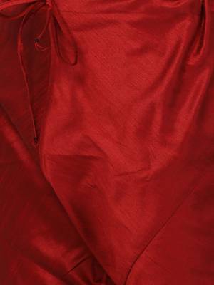 Orange Plain Cotton Silk Kurta Pajama 5