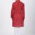Red Plain Cotton Kurta Pajama