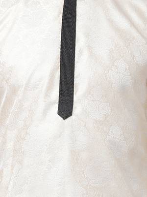 Gold Plain Cotton Silk Kurta-Pajama 3