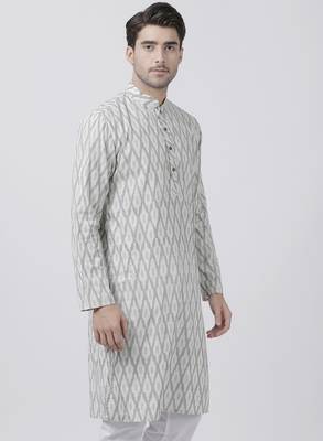 White Plain Cotton Men Kurtas 2
