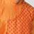 Orange Plain Blended Cotton Men Kurtas