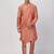 Pink Plain Blended Cotton Men Kurtas