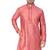 Pink Plain Cotton Men-Kurtas