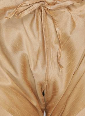 Orange Plain Blended Cotton Kurta-Pajama 5