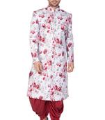 Men'S Multicolor Cotton Blend Sherwani Set