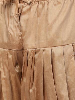Orange Plain Blended Cotton Sherwani 5