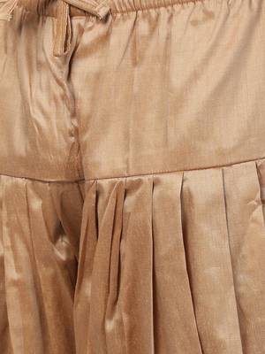 Brown Plain Blended Cotton Sherwani 5
