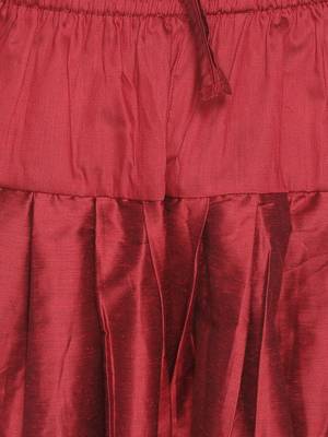Orange Plain Blended Cotton Sherwani 5