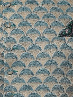 Green Plain Blended Cotton Sherwani 3