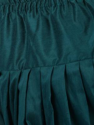 Green Plain Blended Cotton Sherwani 5