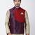 Blue Plain Blended Cotton Nehru Jacket