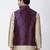 Blue Plain Blended Cotton Nehru Jacket