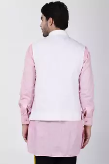 White Plain Cotton Nehru-Jacket