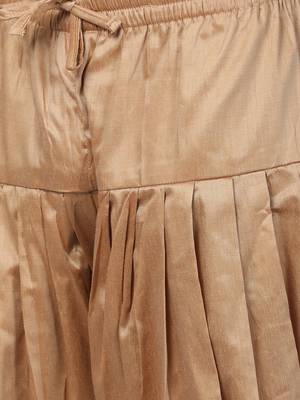 Yellow Plain Blended Cotton Dhoti-Kurta 5