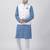 Blue Plain Cotton Dhoti-Kurta