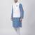 Blue Plain Cotton Dhoti-Kurta