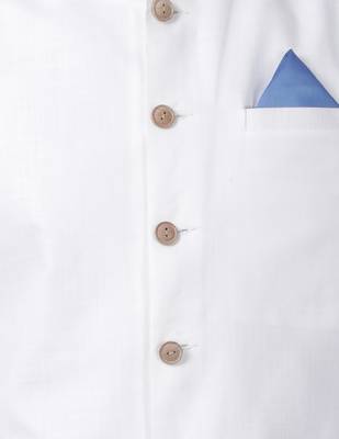 Blue Plain Cotton Dhoti-Kurta 3