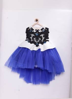 Purple woven polyester kids frocks 1