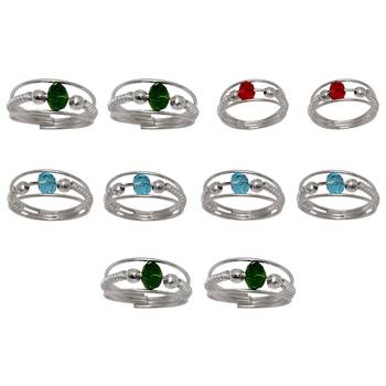 Multicolor Toe Rings 1
