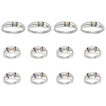 Multicolor Toe Rings 1