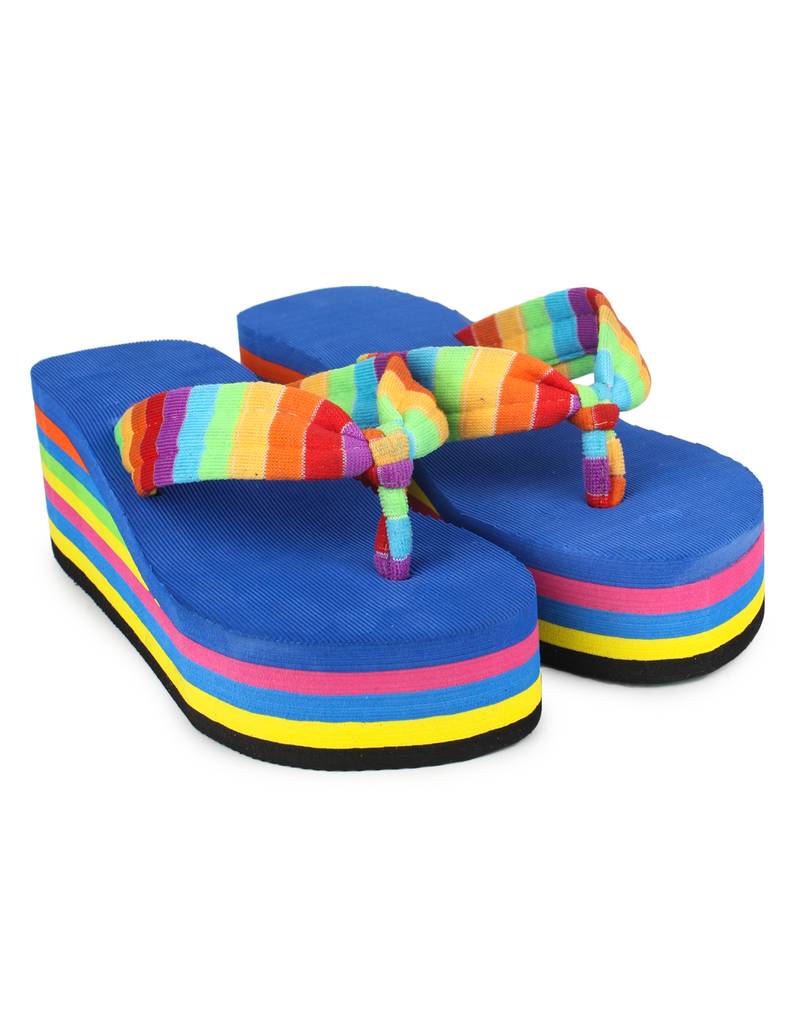 multicolor synthetic Flip Flops For Women