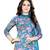 Women's Synthetic Blue Printed Unstitched Salwar Suit Dress Material With Dupatta